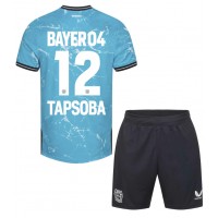 Dětský fotbalový dres Bayer Leverkusen Edmond Tapsoba #12 2023-24 Třetí Krátký Rukáv (+ trenýrky)